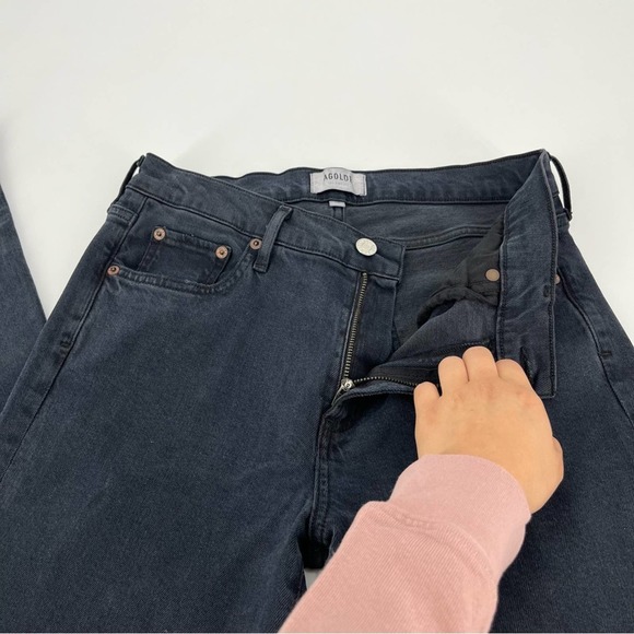 Agolde Women's Straight Leg Jeans - Dark Gray - Picture 8 of 16